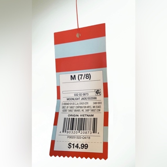 Cat & Jack Blue striped shirt with knot in front  Size Medium (7-8) - Picture 4 of 6